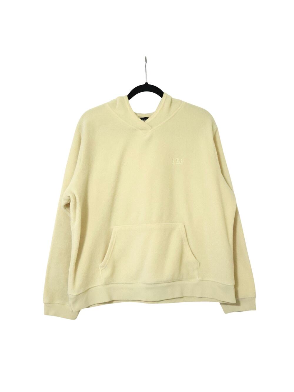 Vintage GAP Butter Yellow Embroidered Logo Fleece Hoodie XXL Lounge